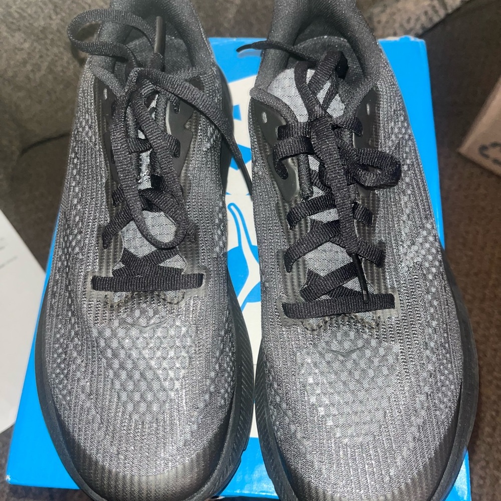 Hoka One Black and Gray Clifton 9